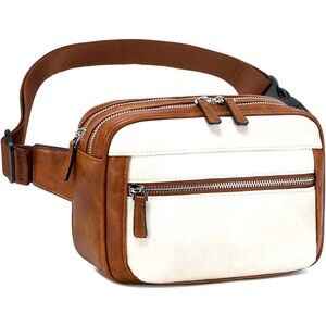 Leather Fanny Packs Belt Bag Purse Crossbody Sling Bags Running Chest Waist